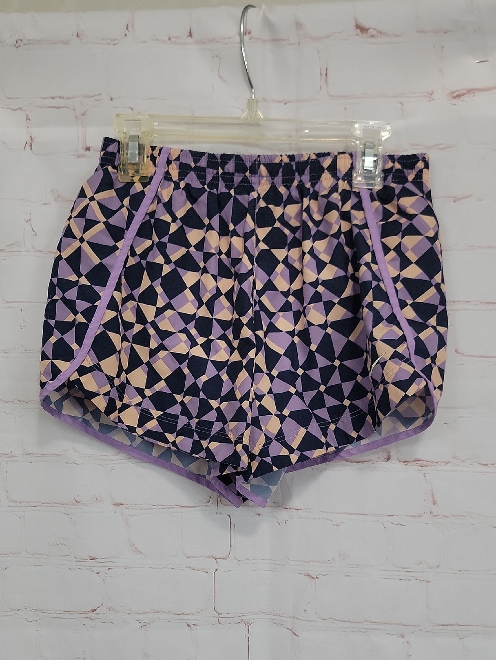 Nike Lavender Dri-FIT Athletic Shorts with Navy Trim
